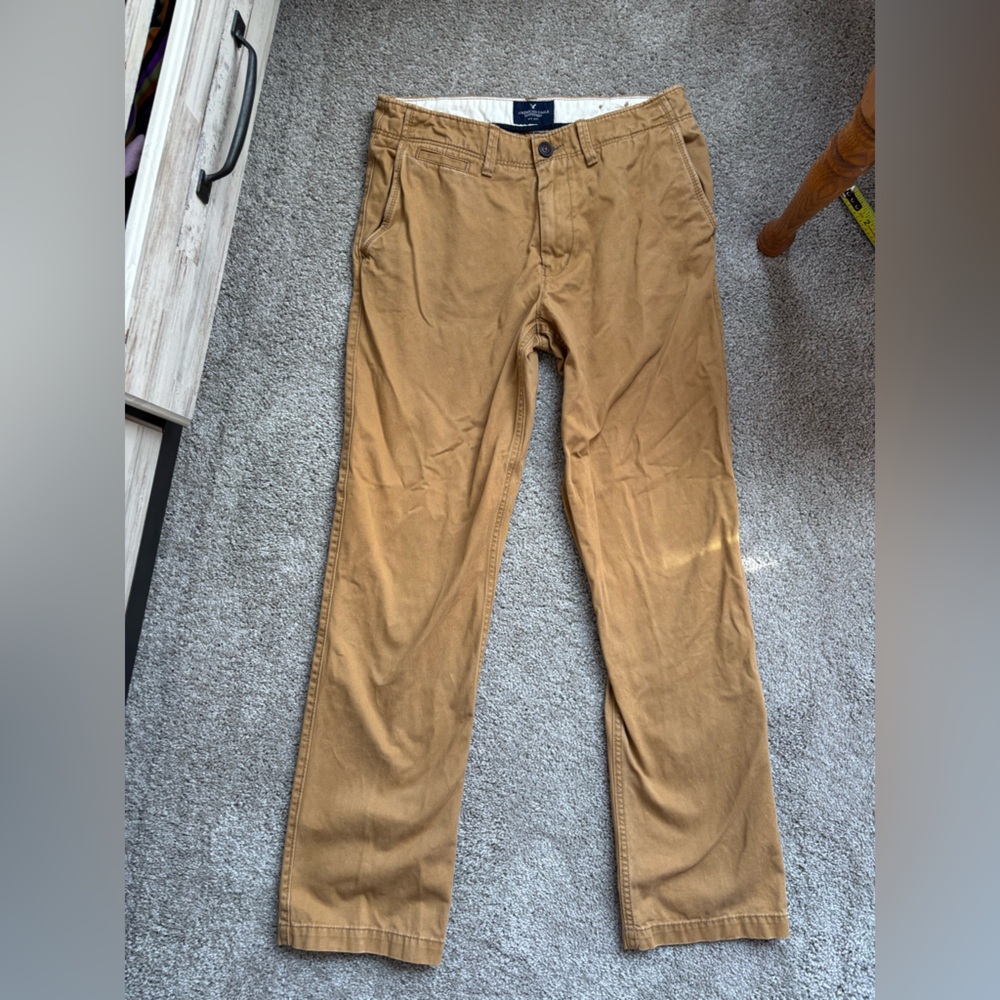 American Eagle Outfitters Relaxed Straight Khaki Pant - Picture 2 of 13